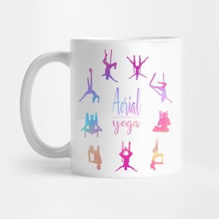 Aerial Yoga Colorful Figures Design Mug